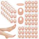Shynek 42 Pcs Callus Pads Soft Felt Callus Oval Shape Cushion Pads for Bottom of Foot Self Adhesive Foot Callus Cushions, Corn Pads for Feet for Men and Women Pain Lessen Foot Care, Beige