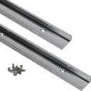 2pc Aluminum 400x30mm Double-Cut Profile Universal 3/4 T-Track with Predrilled Mounting Holes and Wood Screws,30 Type T Track for Woodworking Jigs and Fixtures,Drill Press Table,(15.75in)-G