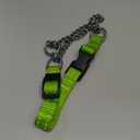 CollarDirect Martingale Dog Collar with Stainless Steel Chain and Quick Release Buckle - Reflective Collar for Large, Medium, Small Dogs - Lime Green, Small (Neck Size 12"-15")
