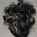 Body Wavy V Part Wig Long Water Curly Wavy Wig For Black Women Synthetic Hair Replacement Wigs Full Head Clip In Hair 24Inch Black With Grey Glueless Synthetic Wigs (Black With Grey)