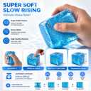 Squishy Stress Cube for Adults, Slow Rising Fidget Sensory Toy (Blue), Small