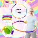 Sratte 12 Pcs Toy Hoop for Kid - Detachable & Adjustable Colored Hoop Exercise Ring Plastic Circle for Kid, Teen Gymnastics, Dog Agility Equipment, Require Self Assembly (Stylish Colors, 32 Inch)