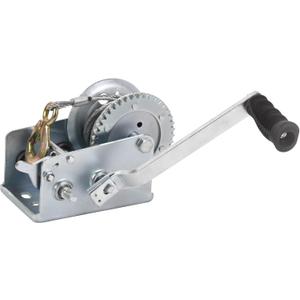 Hand Winch Boat Trailer Winch 2500lbs Heavy Duty Hook with 33ft Steel Cable, Two Way Ratchet Manual Operated Winch for Trailers ATV UTV Boat Marine