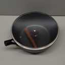 Frying Pan with Lid Skillet Nonstick 10 inch Carbon Steel Wok Pan Woks and Stir Fry Pans for Electric,Induction and Gas Stoves (Black)