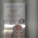 BTArtbox Press On Toenails - Lamp-Curable Sharp Square Toe Nail Press Ons with Glue for Women, Semi-Transparent French Tip Fake Toe Nail Tips in 15 Sizes - 30 Toenails Kit, Ma'am