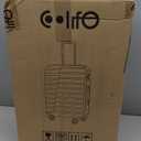 Coolife Carry On Luggage Airline Approved with Wheels Hard Shell Suitcase Spinner TSA Lock Telescopic Handle (20-Inch-Teal blue)