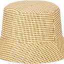 San Diego Hat Co. Women's Women's Textured Woven Bucket Hat (Beige)