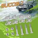 Camber Bolts for Chevy Silverado GMC Sierra 1500 2500 Express Tahoe, 4pcs Camber Kit for Yukon Suburban Colorado Cadillac Escalade, Upper Control Arm Alignment Bolts Allow 1.5 Degree for Hummer H2