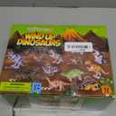 Dinosaur Wind Up Toys, 12 PCS Dino Toys for Birthday Gifts Bulk Flip Walking Jumping Clockwork, Dinosaur Theme Party Favors, Kids Prizes, Treasure Box Toys, Dinosaur Toys for Kids 3-6