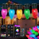 Smart C9 Christmas Lights Outdoor, 99FT 150 LED RGB Color Changing Christmas Lights, APP Remote Controlled Music Sync Waterproof Connectable String Lights for Indoor Outdoor Xmas Decor