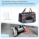 Cat, Dog Carrier  Fits Pets Up to 18 lbs, Anti-Collapse Design, Multiple Storage Pockets, Escape-Proof Zippers, Cozy Pad, Cat Carrier Soft 18x11x11 Inches