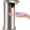 Automatic Soap Dispenser, Touchless Hand Free Soap Dispenser with 3 Adjustable Levels Control, Infrared Motion Sensor & Waterproof Base, Auto Liquid Hand Soap Dispenser for Bathroom, Kitchen, Office