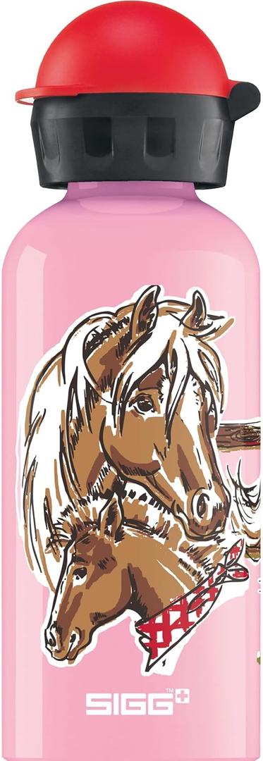 Sigg - Kids Water Bottle - KBT - Made in Switzerland - Leakproof - Lightweight - BPA Free - School & Sports - 14 Oz (Let's Run)