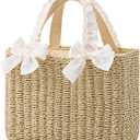 Straw Tote Bag for Women Summer Beach Handbag