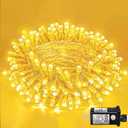 40ft 120 LED Christmas Lights Outdoor, Warm White Christmas String Lights Indoor 8 Modes Clear Wire, Connectable Twinkle Fairy Lights Plug in for Bedroom Wedding Tree Christmas Decorations