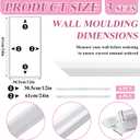Colingmill 3 Set Accent Wall Molding Kit Peel and Stick Wainscoting Panels Board and Batten Wall Panel Kit White Pre Cut Chair Rail Moulding for Walls Picture Frame