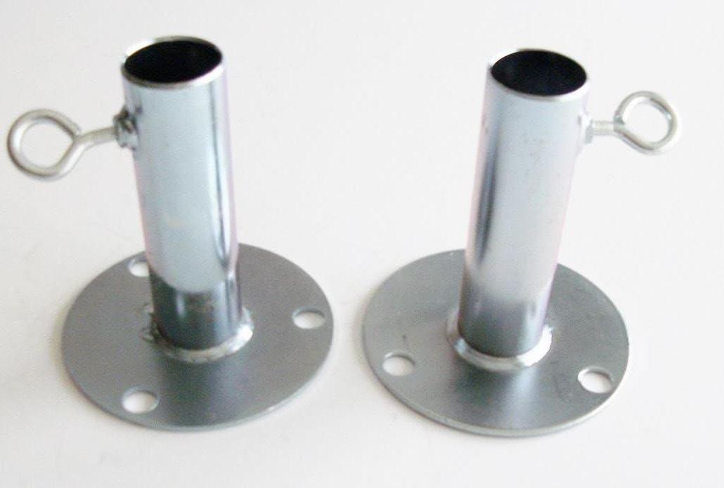 2pc 3/4" Short Foot Pad Canopy Batting Cage Ground Plate Fitting (FPA) - Fits 3/4" EMT Pipe That has an Outer Diameter of 15/16"