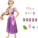 Disney Princess Rapunzel Doll Playdate 32 Tall & Poseable, My Size Articulated Doll in Purple Dress, Comes with Brush to Comb Her Long Golden Hair, Flower Garland Hairband & Hair Pins