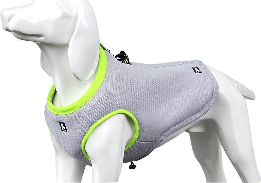 SGODA Dog Cooling Vest Harness Cooler Jacket Grey Green Small (Small Chest 17.5-20")