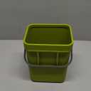 LALASTAR Food Waste Basket Bin for Kitchen, Small Countertop Compost Bin with Lid, Odor-Free Food Scrap Container, Wall Mounted Garbage Can, 3L/0.8 Gal, Green