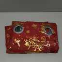 BLEUM CADE Christmas Curtains for Living Room - Gold Floral Foil Print, Poinsettia Blackout, Thermal Insulated Grommet Drapes, 52" x 84", Red, 2 Panels