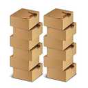 HUAPRINT Gift Boxes with Lids, Brown Gift Boxes 8x8x4inches, Bridesmaid Proposal Box, 12 Sets, Kraft Paper Gift Boxes for Wedding, Packaging, Present, Birthday, Cupcake Boxes, Crafting
