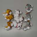 9 Pack Horse Stuffed Animals 4 Inch Mini Plush Toy Standing Plush Horse with Cowboy Hat and Bandana Detachable Chain for Animal Theme Birthday Party Decor Supplie(Light Colors)