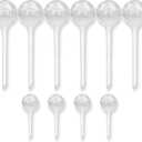Little Green Leaf Automatic Plant Watering Globes, Self Watering Planter Inserts (Set of 10) | Clear Plastic Bulbs | 6 300ml + 4 70ml | Indoor & Outdoor Use
