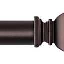 BRIOFOX Barras de cortina de bronce para ventanas de 28 a 48 pulgadas, resistentes y ajustables, de 1 pulgada de dimetro, para interiores y exteriores, con remates cuadrados clsicos