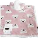 GabeFish Dog Cape Blanket for Small Dogs, Cute Puppy Fleece Pajamas, Cats Cold Weather Coat Wraps with Hood Pink Small (S: Recommand Weight 3-6 lbs (1.5-3kg))