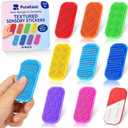 Bristle Tactile Sensory Stickers  8PC Soft & Gentle Textured Fidget Strips for Kids & Adults  Calm Strips for Autism, ADHD, Anxiety Relief  Quiet Fidget Toys for School, Classroom, Desk & Gifts