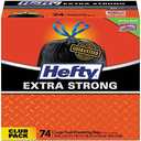Hefty E85274CT Ultra Strong Tall Kitchen & Trash Bags, 30-Inch x 33-Inch, 30 gal, Black, 222/Carton