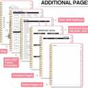 2026 Planner, Weekly and Monthly Calendar Planner Book, January 2026 - December 2026, Hardcover Spiral Planner with Monthly Tabs, Notes Pages, Perfect for Women & Men, A5 (6.4" x 8.5") - Pink