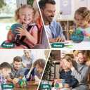 ddLUCK Sensory Activity Ball, Silicone Fidget Toys for Autism, ADHD, Stress & Anxiety Relief, 10 Colors Silent Calming Travel Play Fidgets Toy Balls for Kids 3+ & Adults with 20 Strings (Green)