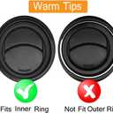 For 2016-2023 Tacoma A/C Vent Ring Inner Cover Only Air Conditioning Trim Decoration Toyota Accessories 4 Piece Kit -Black
