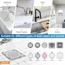 INVIHUG, 25 Pack, Disposable Shower Drain Hair Catcher Mesh Stickers, Disposable Hair Drain Catcher.(White,4.1inch), Hc2-4.1inRound-25
