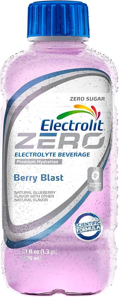 Electrolit Electrolyte Hydration & Recovery Drink, 21oz, ZERO Berry Blast, 12 Pack BBD 

07/2027