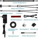 Litever LED Safe Light Kit. Human Motion Sensor Activated. 6 Slim LED Light Bars. Linkable Extendable Plug-in for Gun Safe, Locker, Closet, Showcase, in-Cabinet Under Counter Pantry. Daylight 5000K