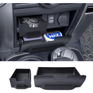 EDBETOS 4Runner Cubby Drawer for Toyota 4Runner 2014-2021 2022 2023 2024 Center Console Dashboard Storage Drawer Accessories Dash-Cache Cubbies Organizer Box ABS Plastic, Upper and Lower, 2PCS/Set