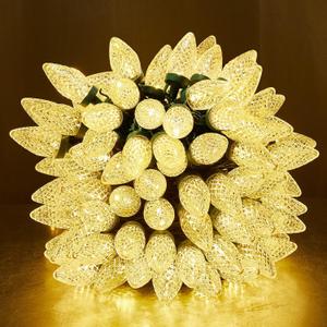 C9 Led Christmas Lights Outdoor Christmas Decorations Commerical Grade 50Led 33ft Christmas Tree Lights Set for Indoor Outdoor Wedding, Holiday, Party, Home Christmas Decorations(WarmWhite)