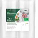 Bonsenkitchen Vacuum Sealer Bags, 8" x 50' Rolls 2 pack for Food Storage Saver, Bpa Free, Heavy Duty, Commercial Grade Textured Food Roll, Customized Size Bag for Sous Vide Cooking,VB3209