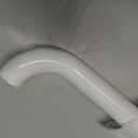 32 Inch Shower Grab Bar 1.25" Dia, White Anti Slip Bathroom Grab Bar, 304 Stainless Steel Knurled Handicap Grab Bars, Safety Support Handrail, Assist Bath Shower Handle for Elderly Injury Senior