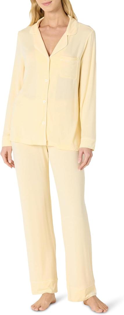 Amazon Essentials x Sofia Grainge Women's Stretch Modal Long-Sleeve and Full-Length Bottom Pajama Set, Small