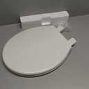 Durable Soft Close Toilet Seat Round Durable Plastic with Quick-Release Hinges, Easy Install & Clean, Industrial Grade Replacement for Standard Toilets, White