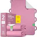 Improvia Positioning Bed Pad, with 8 Reinforced Handles, Quick-Drying, Washable, Waterproof, for Lifting, Turning, Transfering, Elderly and Incontinence Patients (Pink, Pack of 2)