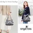 Angel Kiss Handbags for Womens Top-Handle Hobo Purse Roomy Casual Shoulder Bags PU Tote Satchel Purse for Women