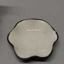 Coffee Spoon Rest for Coffee Bar Accessories, Small Spoon Rest for Coffee Station, Flower Ceramic Tea Spoon Holder for Teaspoon Rest for Tea Spoon, 1 PC (Cracks Deco, Cream White)