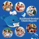 2 x Son Gifts from Mom Dad,Valentines Day Birthday Gifts for Son Adults Son in Law,Funny"I Whale Always Love You"Emotional Support Crochet Whale,Cute Back to School Graduation Room Desk Decor for Boys Men