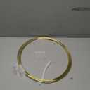 TEKXYZ 14 Inch Gold Metal Floral Hoops with Transparent Acrylic Bases for Table Centerpiece Decoration - Pack of 10