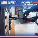 MTO 1" Female to 1/2" Male Impact Socket Adapter, 1-Inch Impact Socket Reducer, Chrome Molybdenum Alloy Steel, for Impact Wrench & Ratchet Use